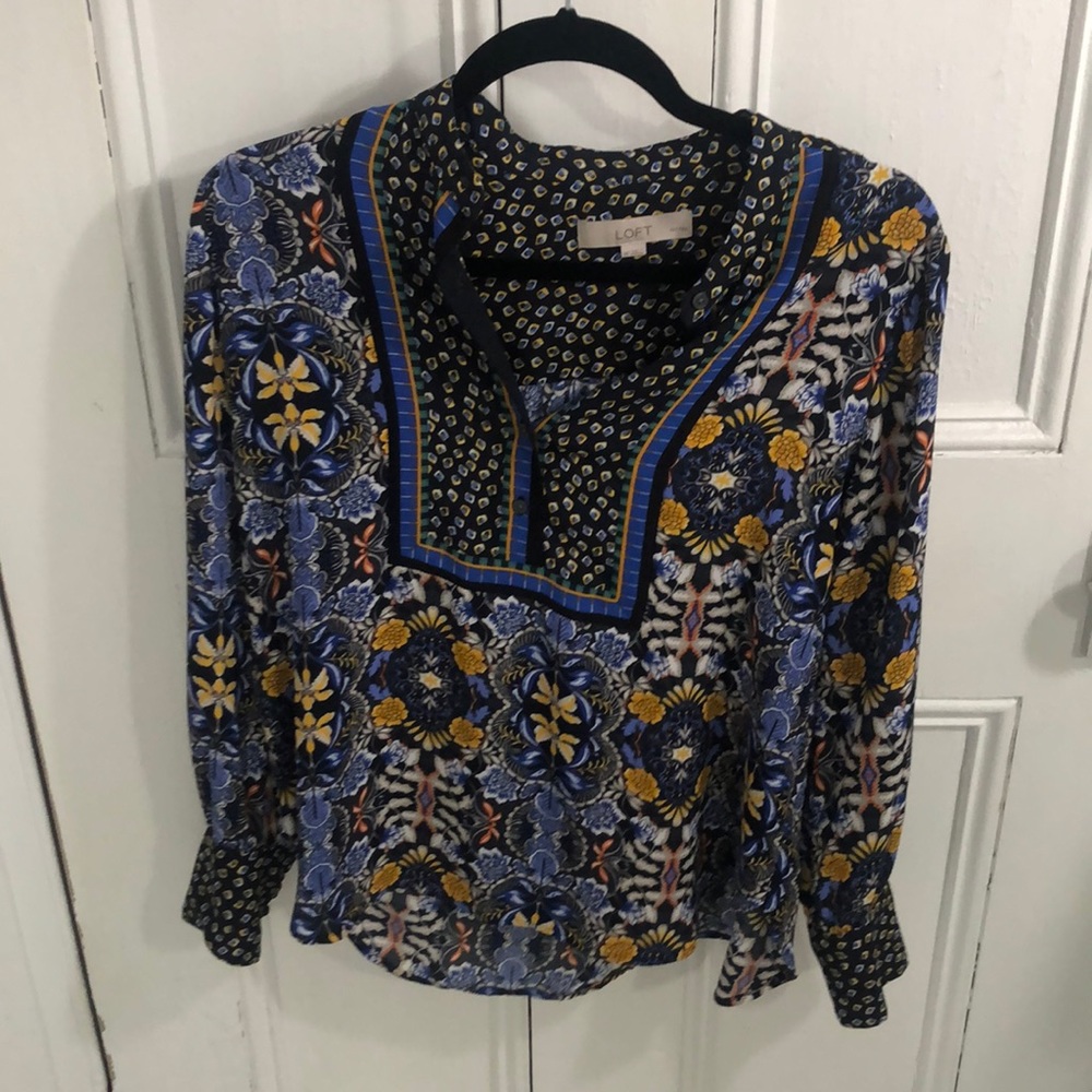LOFT floral blouse